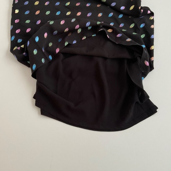 Nasty Gal Slip Dress Sz2 Strappy Metalic Polka Dot Maxi Retro Groovy Funky Disco - Picture 10 of 13